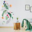 Walplus Contemporary Tropical Leaves and Flowers Wall Stickers Mural Decal