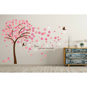 Walplus Crystal Blossom Flowers Wall Sticker Decals Art Room Home Decorations