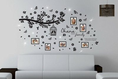 Walplus Crystal Ohana Family Tree Photo Frames Wall Sticker Home Decoration