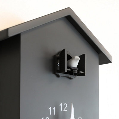 Walplus Cuckoo Clock with Four Working Bird and Pendulum - Elegant Bird Clock for Wall Decor, Classic Cookoo Clock - 25cm x 20cm