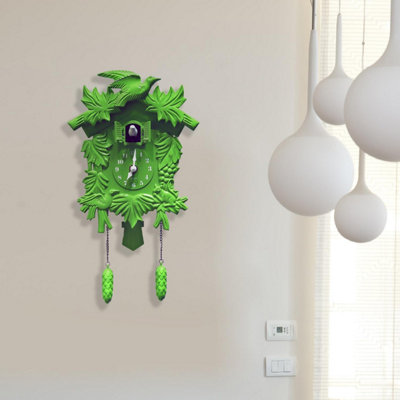 Walplus Cuckoo Wall Clock Home Décor - Green - 3