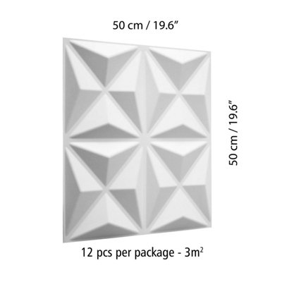 Walplus Cullinans Eco Friendly 3D Wall Panels Decorative Tiles Eco Fiber - 7