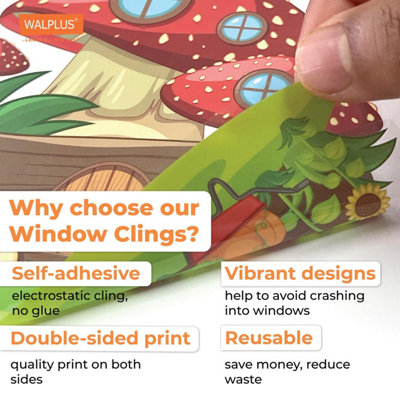 Walplus Cute Spring Vector For Kids Spring Window Clings Double-Sided ...