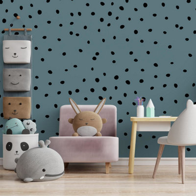 Walplus Dalmatian Polka Dots Classic Black X 2 Kids Sticker PVC - 3