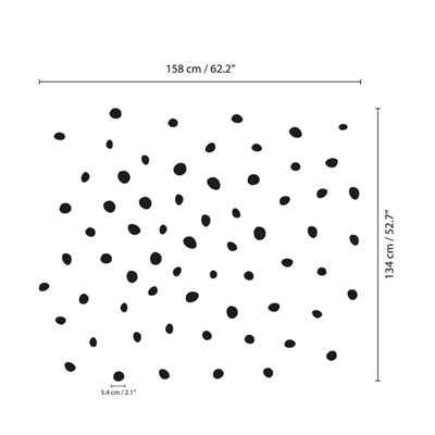 Walplus Dalmatian Polka Dots Classic Black X 2 Kids Sticker PVC - 6