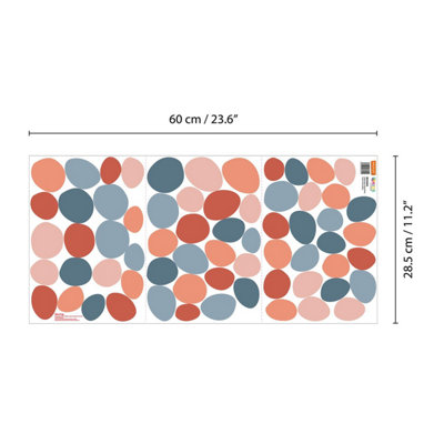 Walplus Dalmatian Polka Dots Natural Blue & Pink Kids Sticker PVC - 6