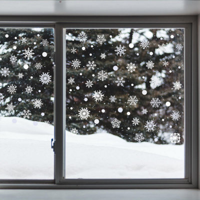 Walplus Delicate Lace Snowflakes Window Clings Rooms Décor