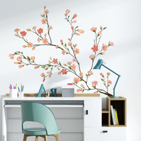 Walplus Delicate Peach Branch Wall Stickers Mural Decal Room Décor