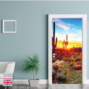 Walplus Desert Sunset Door Mural Decor Home Decoration Self-Adhesive Stickers