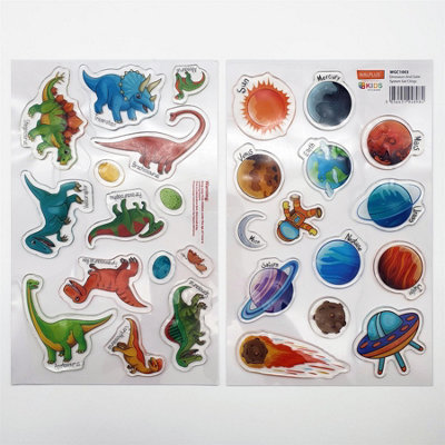 Walplus Dinosaurs And Solar System Window Cling