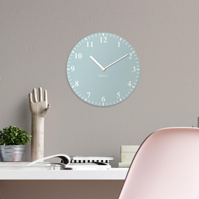 Walplus Duck Egg Solid Colour Classic Home Office MDF Wall Clock