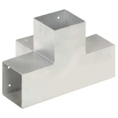 WALPLUS Electro Galvanised 4 Way Post Connector for 101 mm Square Wood ...
