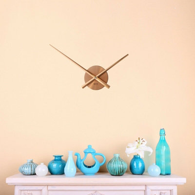 Walplus FlexiClock Copper Giant Frameless 3D Stick-On Wall Clock ...
