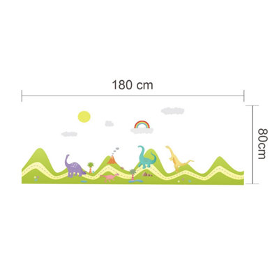 Walplus Forest Happy Dinosaurs Home Wall Stickers Mural Decoration Arts 180Cm X 120Cm Kids Sticker PVC Multicoloured - 3
