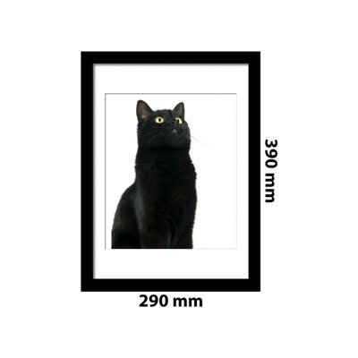 Walplus Framed Art 2in1 Cute Black Cat Poster Self-adhesive Home Decorations DIY Room Decor Gifts for Girls Peel and Stick - 3