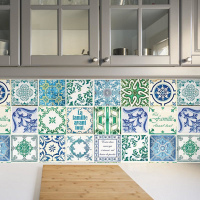 Walplus French Sea Vintage Combo Mix Tile Stickers Price Comparisons | Compare The Build