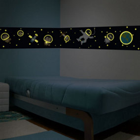 Walplus Glow Dark Nursery Animals Kids Children Sleep Wall Stickers Decals 3.5M Long