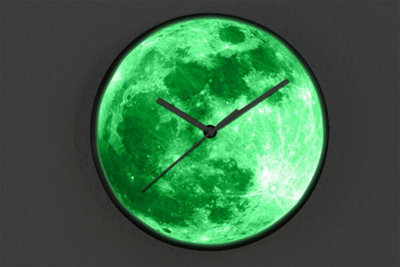 Walplus Glow in Dark Colourful Moon Wall Clock - 25 cm / 9.8 in