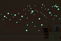 Walplus Glow in Dark Magic Night Wall Stickers Decal Living Room Decor Bedroom Glow in Dark Stickers Stock Clearance