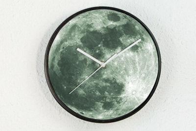 Walplus Glow in Dark Moon Wall Clock - 25 cm / 9.8 in - 5