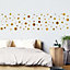 Walplus Gold Metallic Dots Home Decor, Nursery Decor, Big Wall Decor, Wall Stickers Diy Kids Sticker PVC Gold