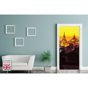Walplus Golden Temple Self-Adhesive Door Mural Sticker For All Europe Size 90Cm X 200Cm Vinyl
