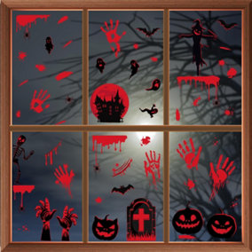 Walplus Halloween House Of Horrors Bloody Window Cling