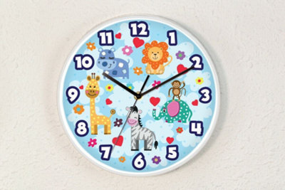 Walplus Happy Animals Children Clock - 25 cm / 9.8 in