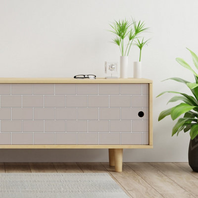 Walplus Harbor Grey Metro Peel and Stick 2D Wall Tiles Sticker - 24Pcs Self Adhesive Stick on Tiles for Kitchen 28.5x14
