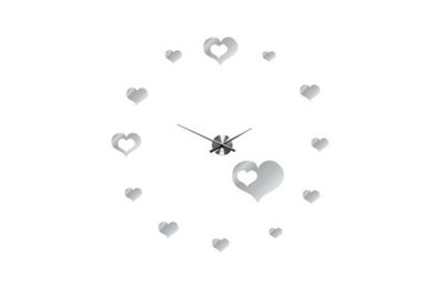 Walplus Hearts Mirror Wall Clock - 4