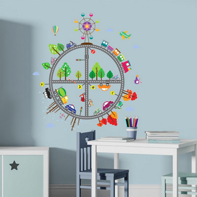 Walplus Home Decoration Kid'S Transports Ii Wall Sticker Art Interior Kids Sticker PVC Multicoloured - 4