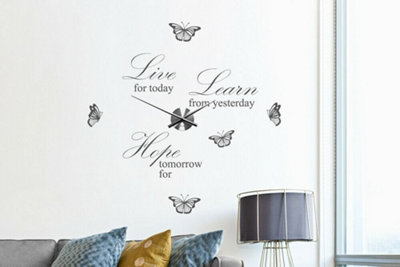 Walplus Live Learn Hope Quote Wall Clock
