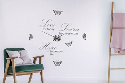 Walplus Live Learn Hope Quote Wall Clock