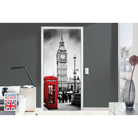 Walplus London Door Mural Sticker Europe Size 90Cm X 200Cm Home Decorations