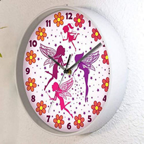 Walplus Magic Fairies Children Wall Clock - 25 cm / 9.8 in