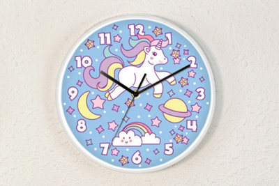 Walplus Magic Unicorn Children Clock - 25 cm / 9.8 in
