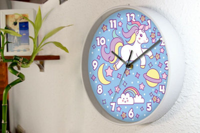 Walplus Magic Unicorn Children Clock - 25 cm / 9.8 in