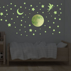 Walplus  Magical Moonlight Glow In The Dark Kids Sticker PVC Multicoloured