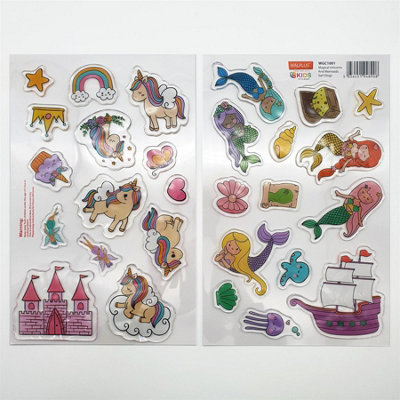 Walplus Magical Unicorns And Mermaids Window Cling