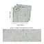 Walplus Marble Terrazzo Metallic Silver Metallic Tile Stickers Multipack 120Pcs