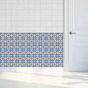 Walplus Marrakech Tile Stickers Tiles Backsplash for Kitchen,Room PVC