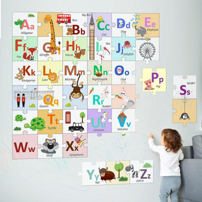 Walplus Marvelous London Alphabets Learning Puzzle Sticker Wall Sticker Mural - 4