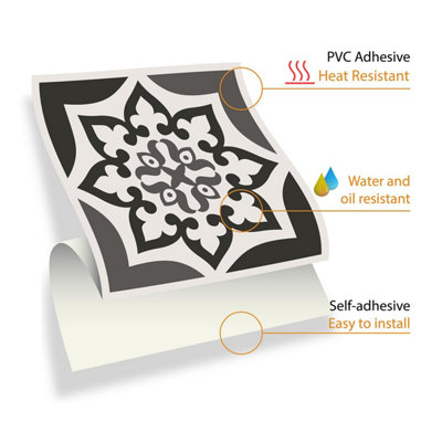 Walplus Mediterrranean Tile Stickers Peel and Stick Wall 3D Tiles ...