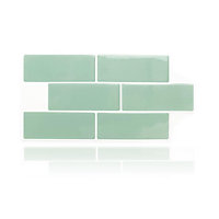 WALPLUS Mint Green 3D Tile Stickers Multipack 12pcs