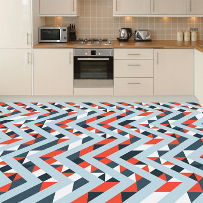 Walplus Modern Abstract Floor Stickers Design 120cm x 60 cm DIY at B&Q