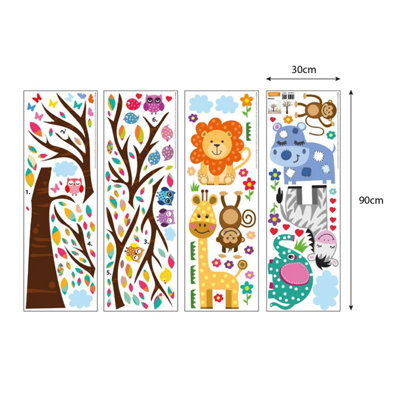 Walplus Nursery Room Wall Stickers Art Murals Decals - Happy London Zoo Kids Sticker PVC Multi - 5
