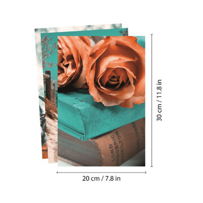 Walplus Orange and Teal Aesthetic Wall Collage  Stickers Set - 30 pcs - 5