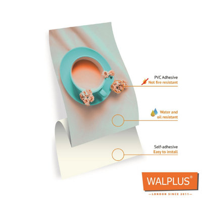 Walplus Orange and Teal Aesthetic Wall Collage  Stickers Set - 30 pcs - 6