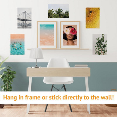 Walplus Orange and Teal Aesthetic Wall Collage  Stickers Set - 30 pcs - 7