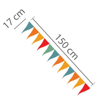Walplus Party Flags Kids Sticker PVC Multicoloured - 3